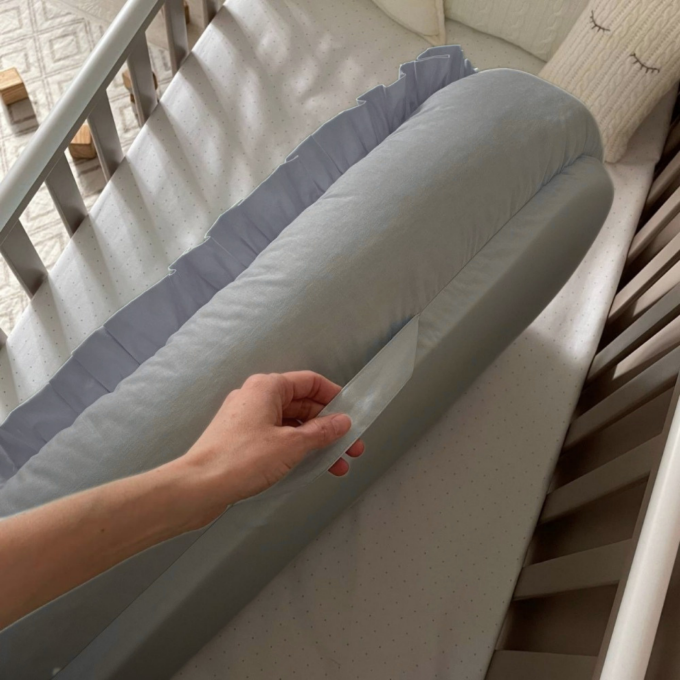 Baby nest co-sleeping cu volanase – gri